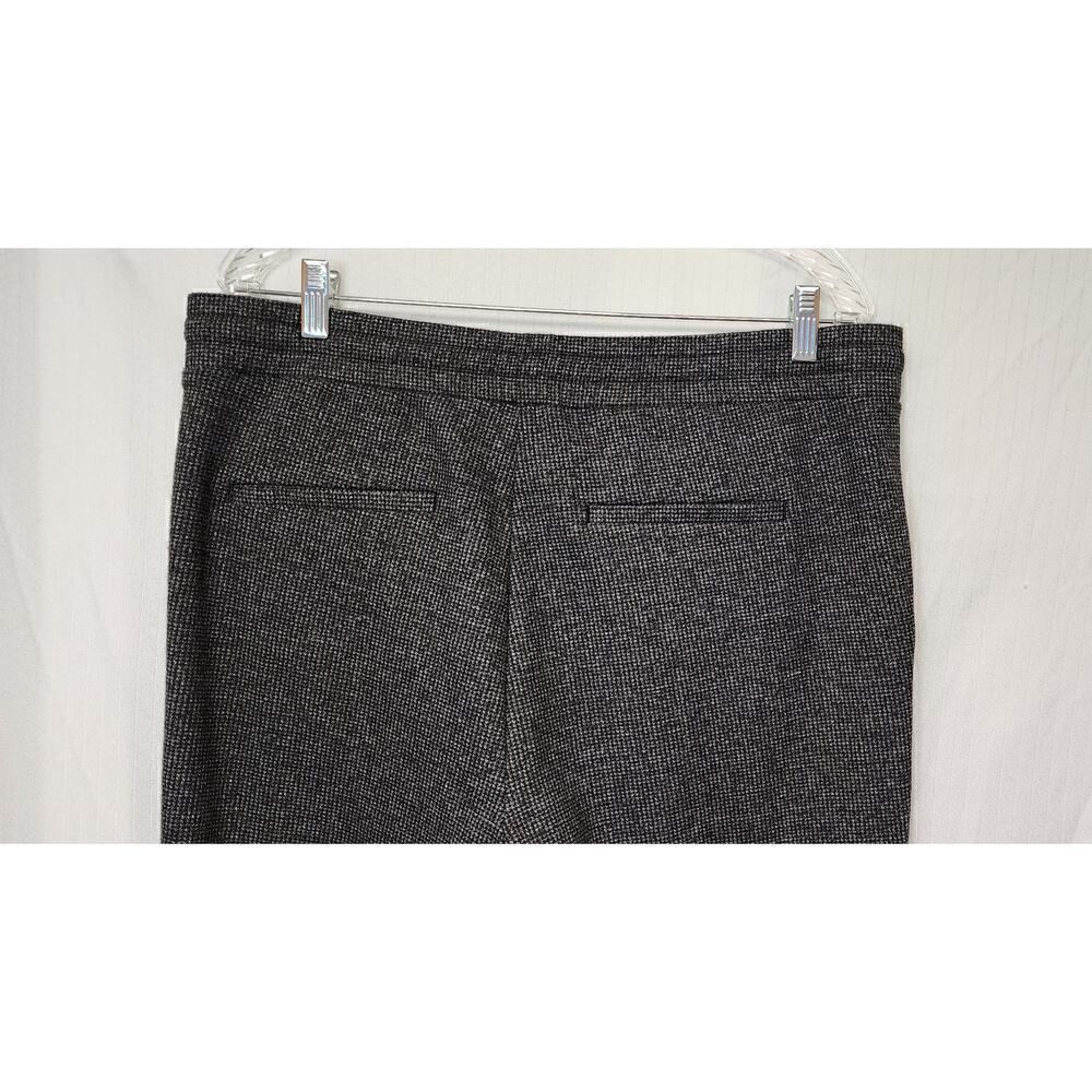 Loft Black Herringbone Pattern Pull-On Drawstring… - image 4